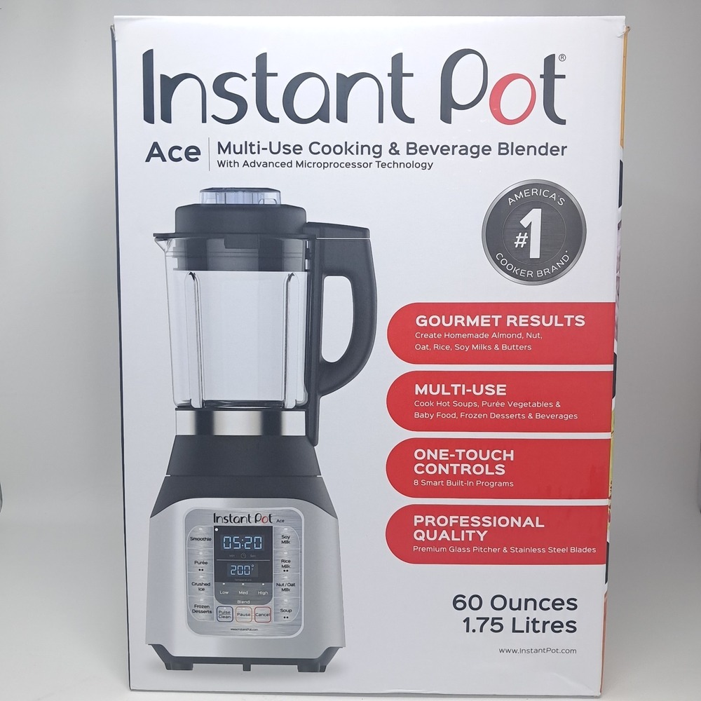 Instant Pot‎ Ace Cooking Blender 60oz 1.75L Multi-Use Glass Stainless Steel